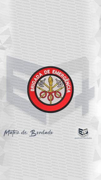 Matriz de Bordado Brigada de Emergência Incêndio Patch Logo2