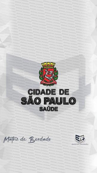 Matriz de Bordado Cidade de São Paulo Saúde Logo Simbol