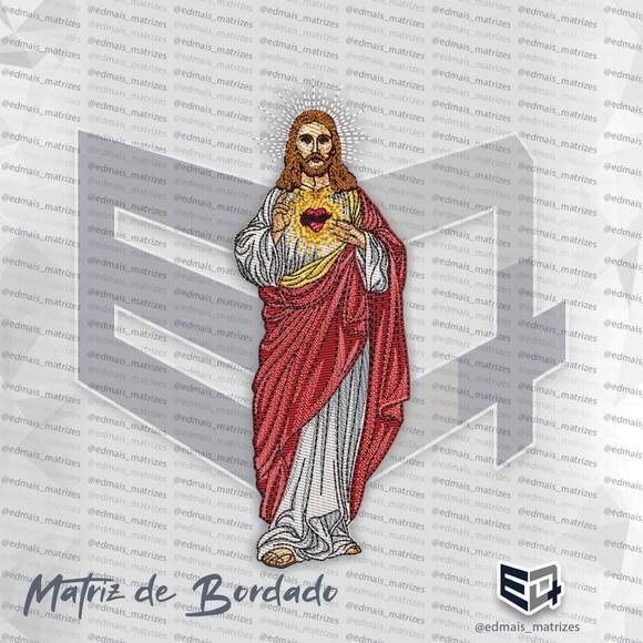 Matriz de Bordado Cristo Sagrado Coração