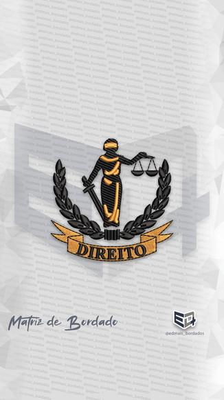 Matriz de Bordado Emblema Simbolo Direito 2