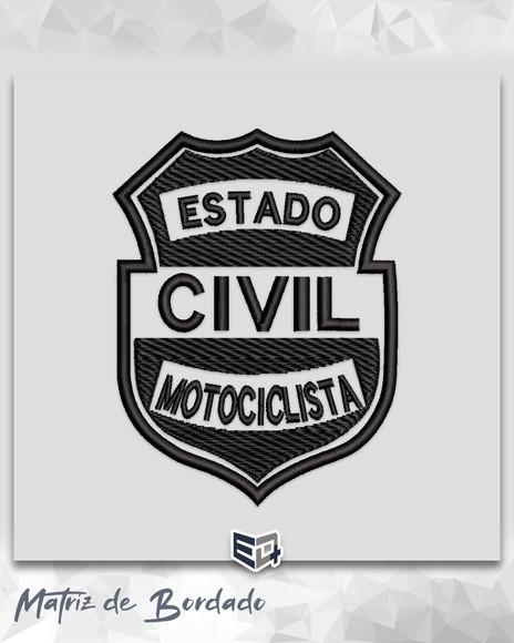 Matriz de Bordado Estado Civil Motociclista