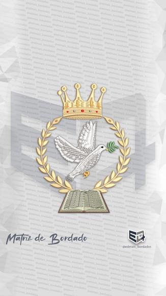 Matriz de Bordado Espirito Santo Ramo Biblia Rei Coroa