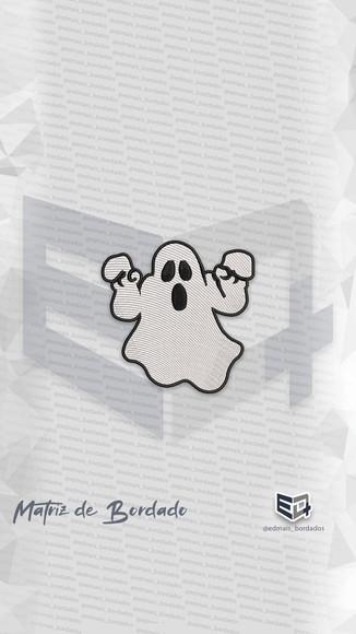 Matriz de Bordado Fantasma Mascote Desenho