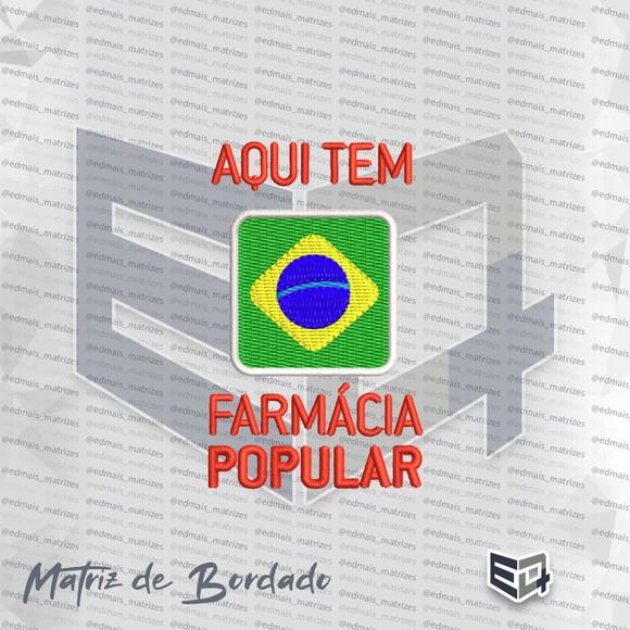 Matriz de Bordado Farmácia Popular Vertical