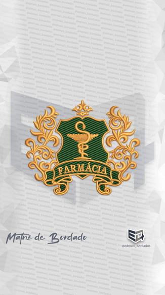 Matriz de Bordado Farmacia Brasão Simbolo Jaleco 05