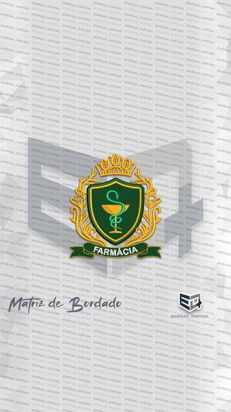 Matriz de Bordado Farmacia Brasao Simbolo Jaleco 20