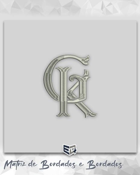 Matriz de Bordado Gk Monograma Casamento