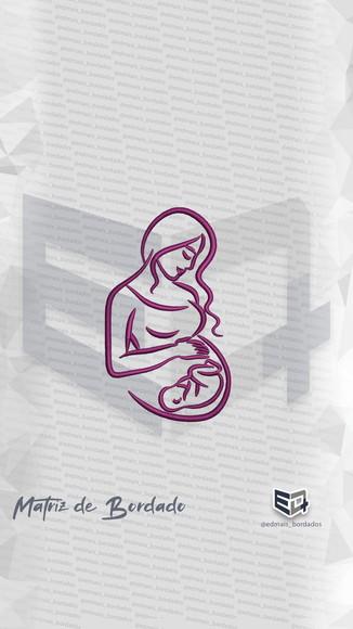 Matriz de Bordado Gravida Gestante Cuidado