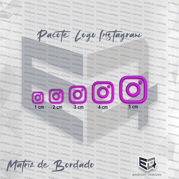 Matriz de Bordado Instagram Logo Pacote