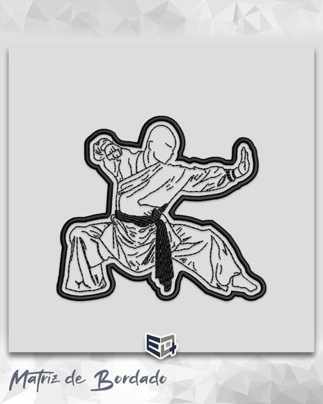 Matriz de Bordado Karatê Kung-fu Desenho Patch