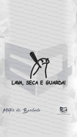 Matriz de Bordado Lava, Seca e Seca! Flork