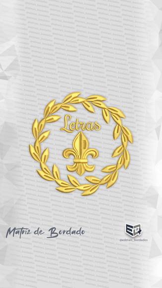 Matriz de Bordado Letras Ramo Flor de Lis Lotus
