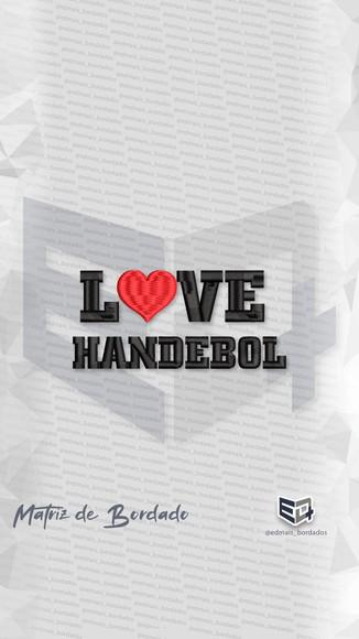 Matriz de Bordado Love Handebol