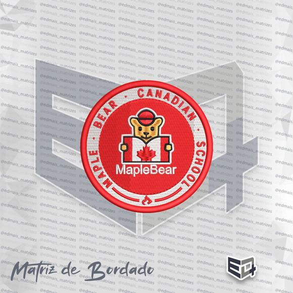 Matriz de Bordado Maplebear Escola Canadense School Patch