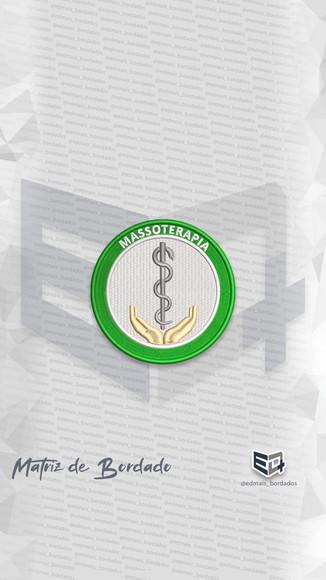 Matriz de Bordado Massoterapia Logo Simbolo