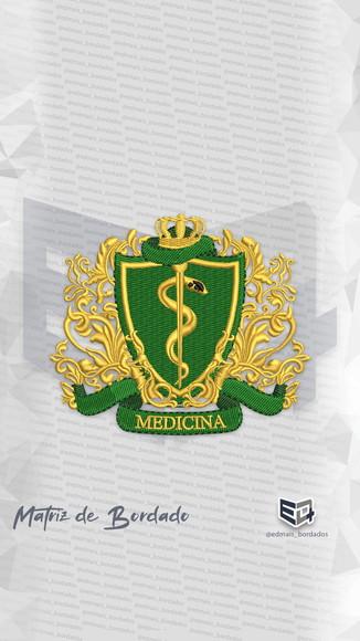 Matriz de Bordado Medicina Brasão Simbolo