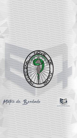 Matriz de Bordado Medicina Nove de Julho Brasão Simbolo
