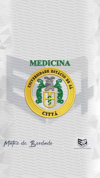 Matriz de Bordado Medicina Universidade Estácio de Sá Cittá
