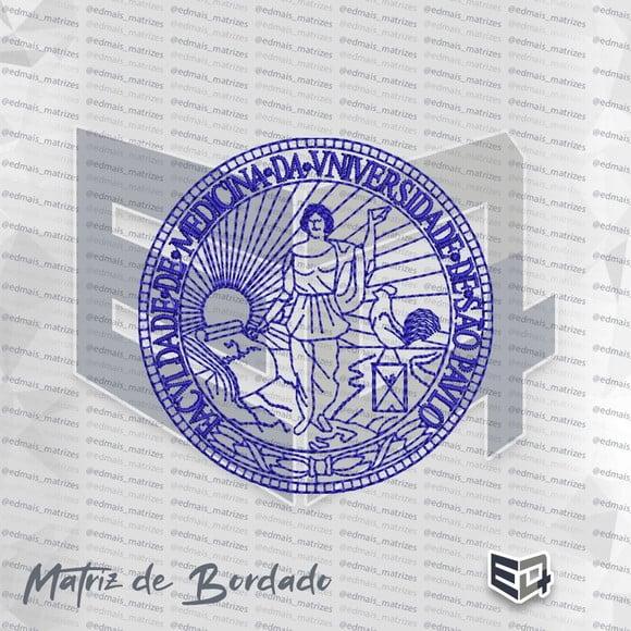 Matriz de Bordado Medicina Usp 01 - Brasão Histórico Fmusp