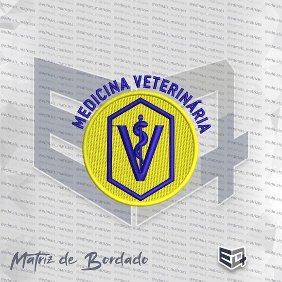Matriz de Bordado Medicina Veterinária Uninter Brasão Redond