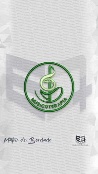 Matriz de Bordado Musicoterapia Simbolo Logo