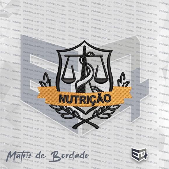 Matriz de Bordado Nutrição Logo Simbolo Padrão 07