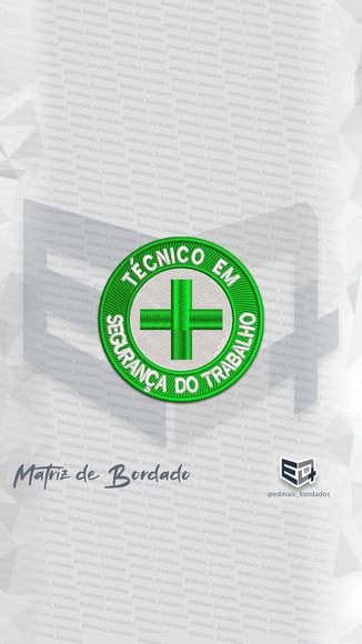 Matriz de Bordado Patch Técnico em Segurança do Trabalho