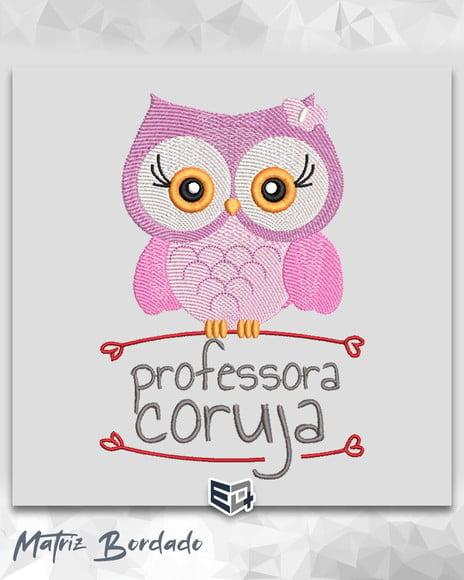 Matriz de Bordado Professora Coruja