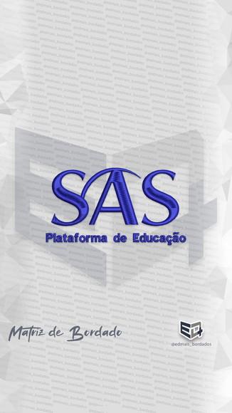 Matriz de Bordado Sas Sistema Plataforma de Ensino Logo