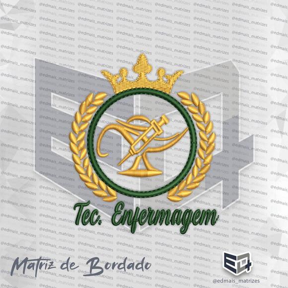 Matriz de Bordado Técnico de Enfermagem Coroa Ramos