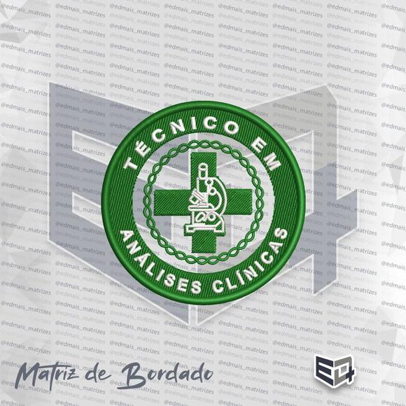 Matriz de Bordado Técnico em Análises Clínicas Brasão Redond
