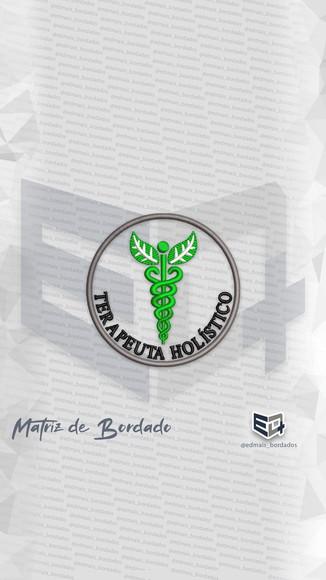 Matriz de Bordado Terapeuta Holístico Patch