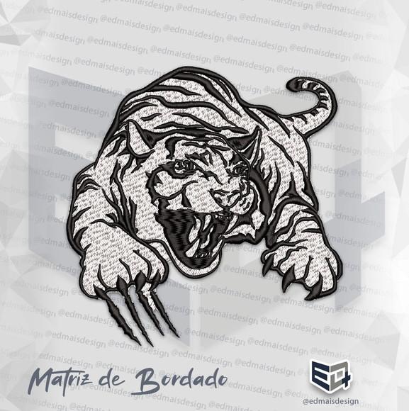 Matriz de Bordado Tigre Branco