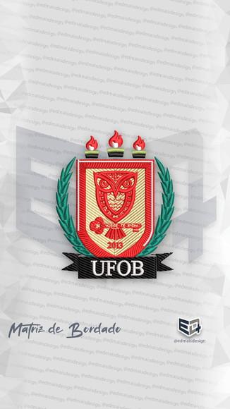 Matriz de Bordado Ufob Brasão Simbolo Logo