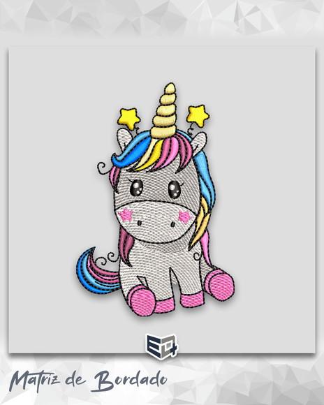 Matriz de Bordado Unicornio Lindo Fofo