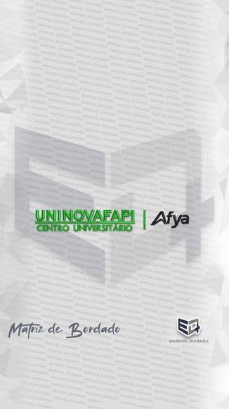 Matriz de Bordado Uninovafapi Alfa Logo Centro Universitário