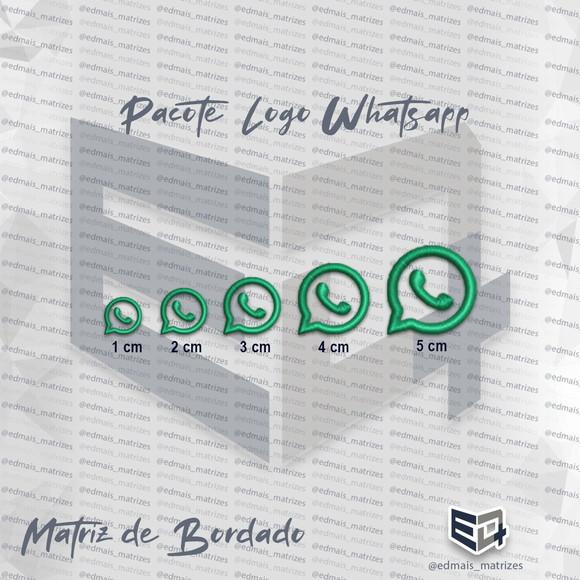 Matriz de Bordado Whatsapp Logo Pacote