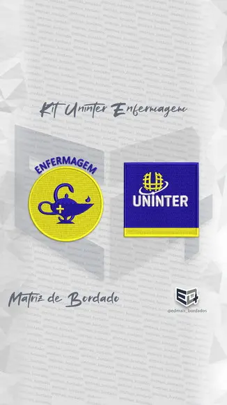 Kit Matrizes de Bordado Uninter Enfermagem Padrão