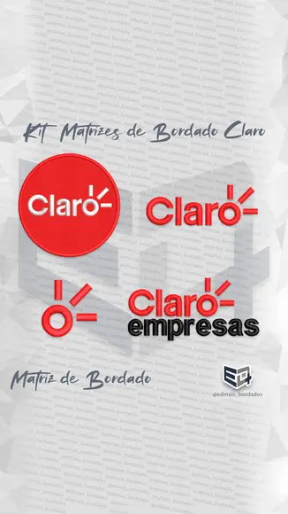 Kit Pacote Matrizes de Bordado Uniforme Claro Empresas