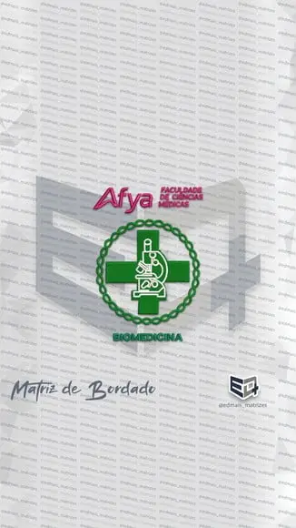 Matriz de Bordado Afya Biomedicina Completo Padrão