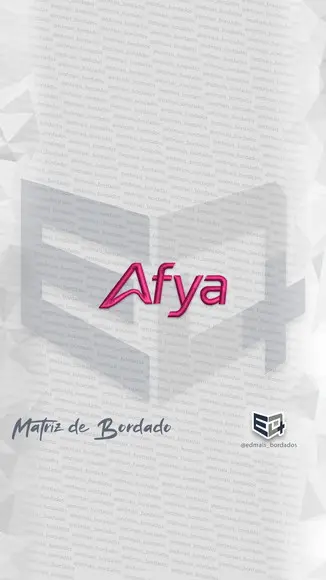 Matriz de Bordado Afya Marca Logo Grupo