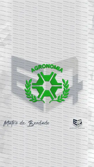 Matriz de Bordado Agronomia 5 Simbolo Jaleco
