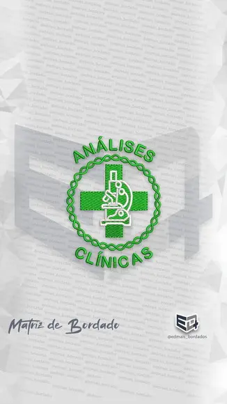 Matriz de Bordado Análises Clinícas Logo Simbolo