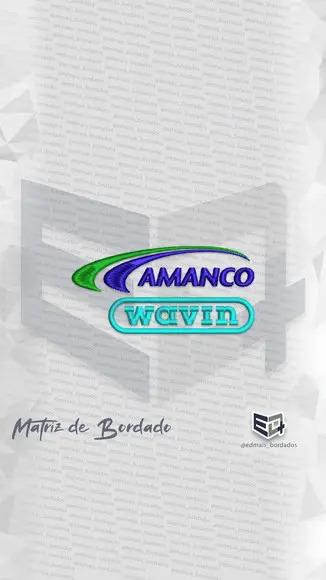 Matriz de Bordado Amanco Wavin Logo