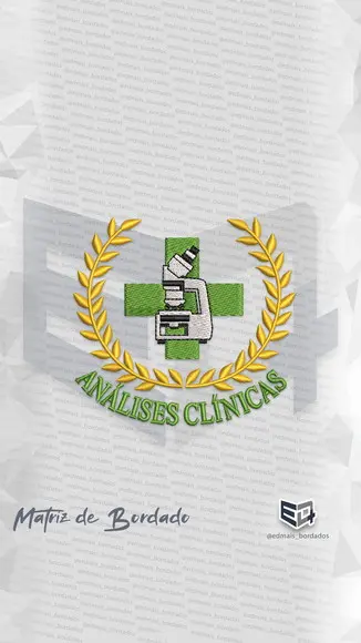 Matriz de Bordado Análises Clinícas Logo Simbolo