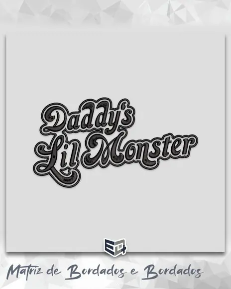 Matriz de Bordado Alerquina Daddys Lil Monster Harley Quinn