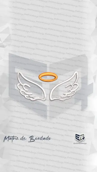 Matriz de Bordado Anjo Asas