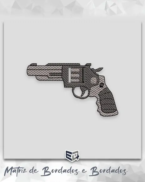 Matriz de Bordado Arma Revolver 38