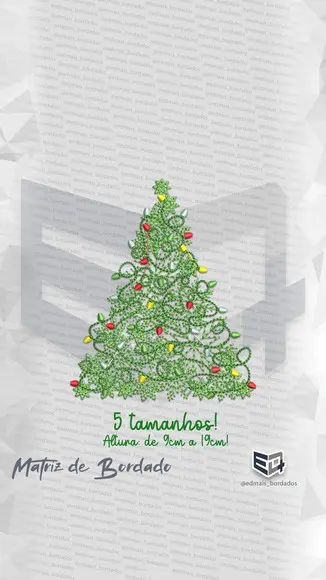 Matriz de Bordado Arvore de Natal