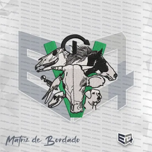 Matriz de Bordado Auxiliar de Veterinário